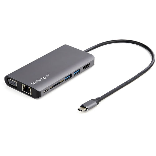 Startech Usb-C Multiport Adapter, 4K, Hdmi, Vga, Usb(3), Gbe, Sd, Single Display, 85W, 3Yr