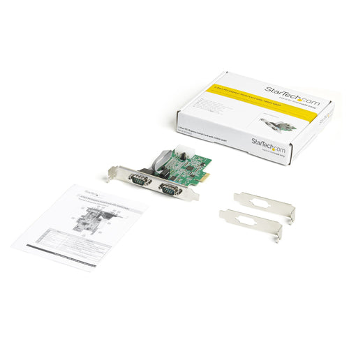 Startech 2 Port D-Sub Pcie Rs232 Adapter Card, Low & Std Profile, Ltw