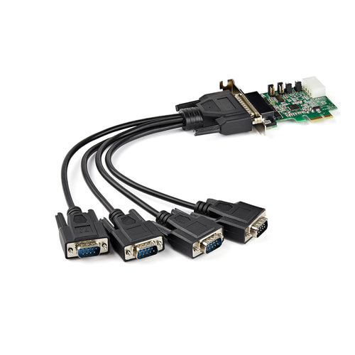 Startech 4 Port Dsub Pcie Serial Adapter Card, Std Profile, 2Yr