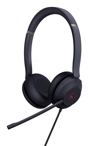 Yealink Wired (Uh37) Uc Stereo Headset,Noise Cancelling Mic,Leather, Usb-C ,C To A Adaptor