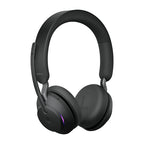 Jabra Wireless Evolve2 65 Ms Stereo Bluetooth Headset W/Charging Stand+Link 380C Bt,Usb-C