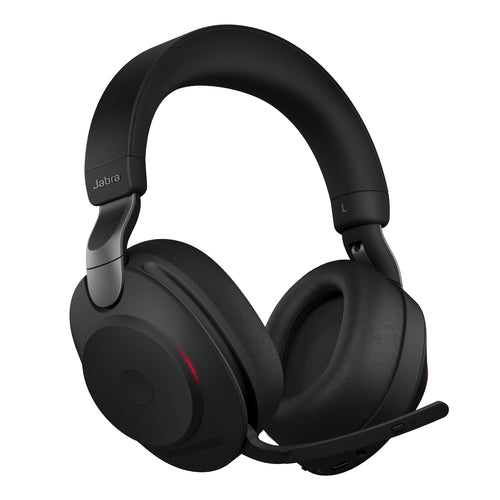 Jabra Wireless Evolve2 85 Uc Stereo Bluetooth Anc Headset W/Charging Stand + Link 390C Bt