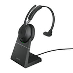 Jabra Wireless Evolve2 65 UC Mono Bluetooth Headset W/Charging Stand + Link 390A Bt, USB-A