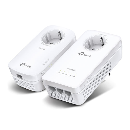 Tp-Link Av1300 Gigabit Passthrough Powerline AC Wi-Fi Starter Kit, Gbe(3), Easymesh, 3Yr