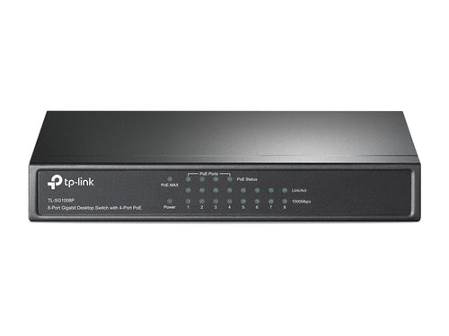 Tp-Link 8-Port Unmanaged Gigabit Desktop Switch, Poe+(4), 64W, Metal Case, 5Yr