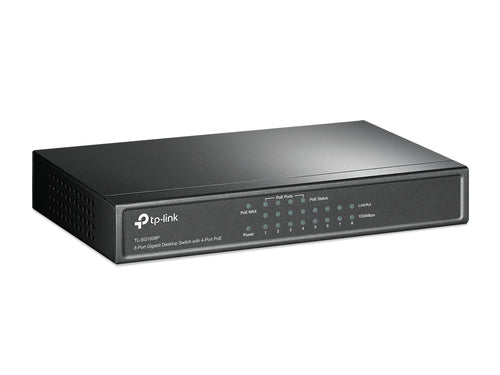 Tp-Link 8-Port Unmanaged Gigabit Desktop Switch, Poe+(4), 64W, Metal Case, 5Yr