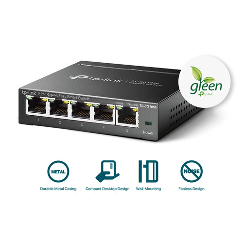 Tp-Link 5-Port Easy Smart Gigabit Switch, Metal Case, 5Yr