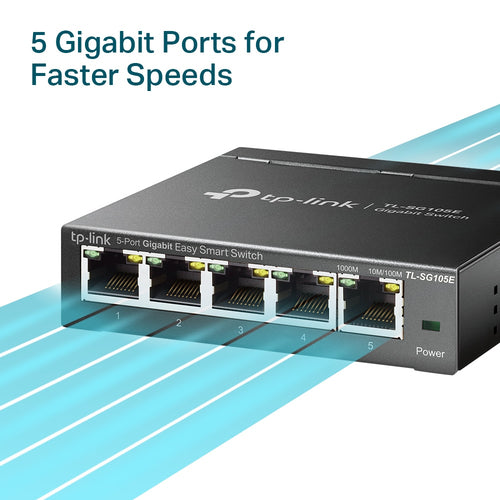 Tp-Link 5-Port Easy Smart Gigabit Switch, Metal Case, 5Yr