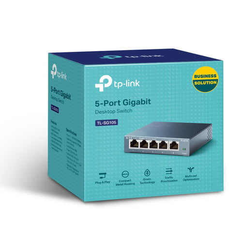 Tp-Link 5-Port Unmanaged Gigabit Switch, Metal Case, 5Yr