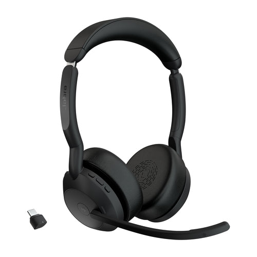 Jabra Wireless Evolve2 55 Ms Stereo Bluetooth Anc Headset+Link390C, Usb-C