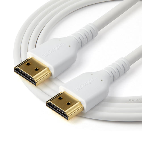 Startech 1M High Speed HDMI 2.0 Cable, M/M, 4K 60Hz, Ethernet, Rugged, White, Ltw