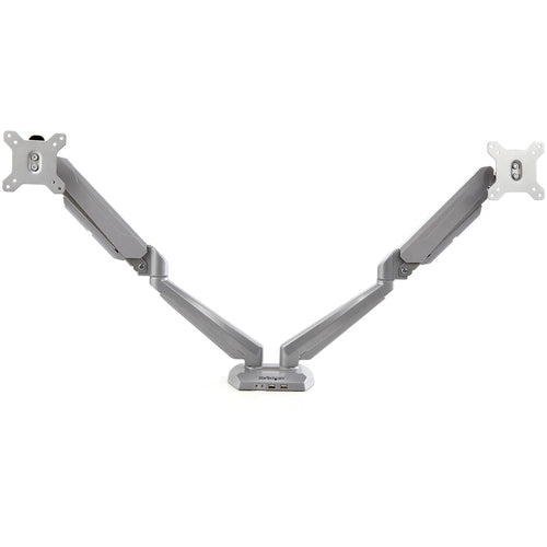 Startech Dual Monitor Desk Mount <32", <8Kg, Full Motion, Vesa, Silver, Usb, Audio, 2Yr