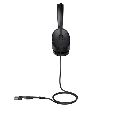 Yealink Wired (Uh48) Ms Stereoactive Noise Cancelling Headset With C To A Adapter