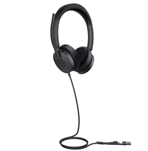 Yealink Wired (Uh48) Ms Stereoactive Noise Cancelling Headset With C To A Adapter