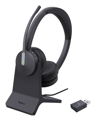 Yealink Bluetooth Dect (Wh64) Ms Stereo Hybrid Headset, Wdd60 Dect Dongle, Charging Stand