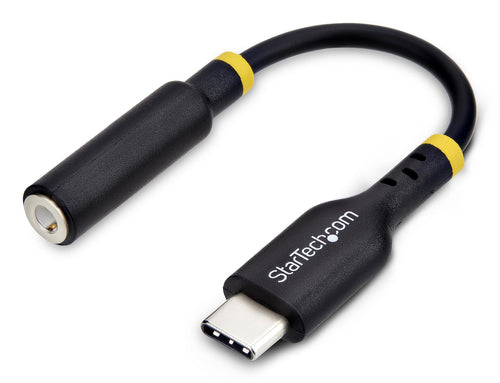 Startech Usb-C Audio Adapter To 3.5Mm Trrs Jack, Headphone Aux Dongle, 2 Yr