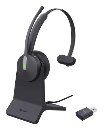 Yealink Bluetooth Dect (Wh64) Ms Mono Hybrid Headset, Wdd60,Dect Dongle, Charging Stand