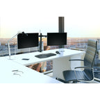 Kensington Dual Monitor Desk Mount, Up To 32" & 8Kg, Vesa 75X75, 100X100 - Black