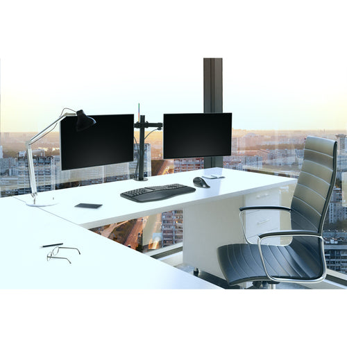 Kensington Dual Monitor Desk Mount, Up To 32" & 8Kg, Vesa 75X75, 100X100 - Black