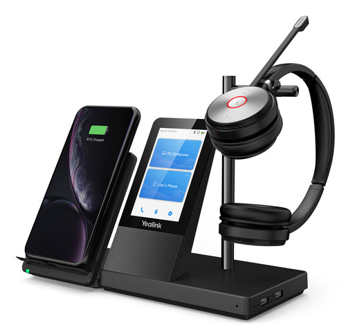 Yealink Dect Wireless (Wh66) Uc Dual Headset , 4" Touch Screen Base , Speakerphone