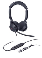 Yealink Wired (Uh44) Uc Stereoheadset,Noise Cancelling Mic, USB C Native, C To A Adapter