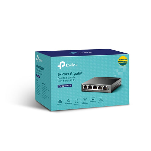 Tp-Link 5-Port Unmanaged Gigabit Switch, Poe(4), 40W, Metal Case, 5Yr