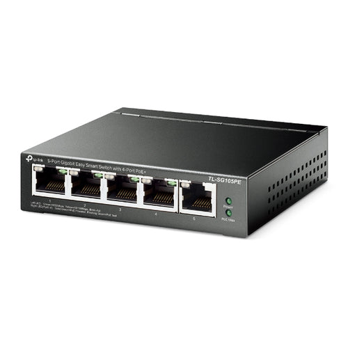 Tp-Link 5-Port Easy Smart Gigabit Switch, Poe+(4), 65W, Metal Case, 5Yr