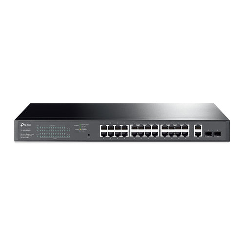 Tp-Link 28-Port Easy Smart Gigabit Switch, Poe+(24), Sfp(2), 250W, Metal Case, 5Yr