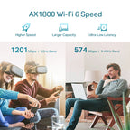 Tp-Link Ax1800 Wi-Fi 6 Range Extender, Easymesh, Gbe(1), Ant(2), 3Yr
