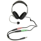 Startech 3.5Mm Stereo Splitter Cable, 4-Position To 2X 3-Position, M/F, Ltw