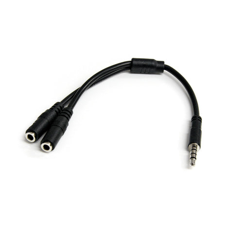 Startech 3.5Mm Stereo Splitter Cable, 4-Position To 2X 3-Position, M/F, Ltw