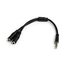 Startech 3.5Mm Stereo Splitter Cable, 4-Position To 2X 3-Position, M/F, Ltw