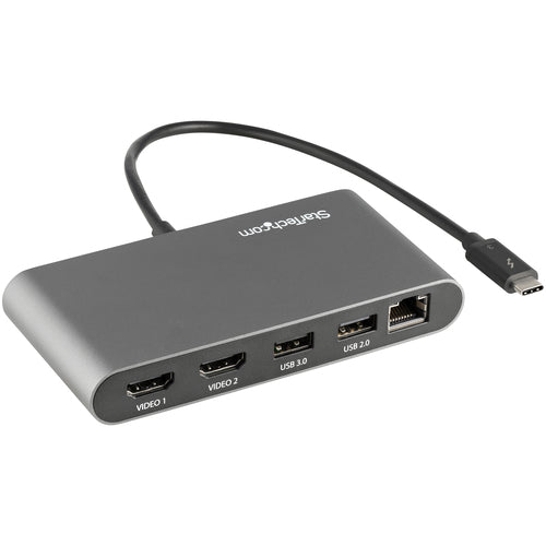 Startech T/Bolt3 4K Mini Dock, Dual Display, Hdmi(2), Usb(2), Rj45, 3Yr