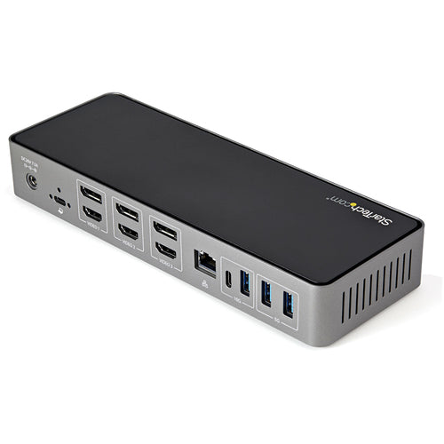 Startech Usb-C(Tb3), Usb-A Hybrid 4K Dock, Triple Displ,Hdmi(3),Dp(3),Usb(4),85W,Ac,3Y
