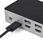 Startech Usb-C(Tb3), Usb-A Hybrid 4K Dock, Triple Displ,Hdmi(3),Dp(3),Usb(4),85W,Ac,3Y