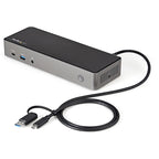 Startech Usb-C(Tb3), Usb-A Hybrid 4K Dock, Triple Displ,Hdmi(3),Dp(3),Usb(4),85W,Ac,3Y