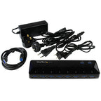 Startech 10 Port USB 3.0 Hub W/ Charge And Sync Ports 2 X 1.5A Ports 2Yr