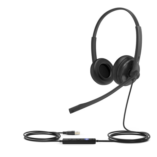 Yealink Wired (Uh34) Ms Dual Headset,Noise Cancelling Microphone,Usb-A
