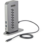 Startech Usb-C Usb-A Hybrid 4K Dock, Dual Display, Hdmi(2),Dp(2),Usb(6), No Pd, 3Yr