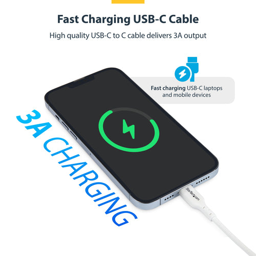Startech 10Ft (3M) Usb-C Charging Cable, Charge & Sync, 60W (3A) Pd, USB 2.0 Laptop Charge