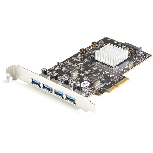 Startech 4 Port USB Pcie Card - 10Gbps Usb-A 3.1 Gen 2 - Dual Chip Card Ltw