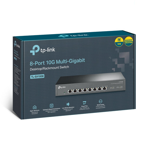 Tp-Link 8-Port Unmanaged 10G Desk/Rackmount Switch, Metal Case, 5Yr