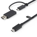 Startech 0.9M Hybrid Usb-C To Usb-C Cable W/ USB 3.0-A Adapter, Supports 100W Pd, 2Yr