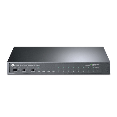 Tp-Link 8-Port Unmanaged Switch, Poe+(8), Gbe(2) , Sfp(1), 124W, Metal Case, 5Yr