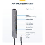 Startech Usb-C Multiport Adapter - Hdmi, Gbe, Sd, Micro Sd, Usb-C, Usb(2), 88W, 3Yr