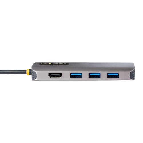 Startech.Com 0.3M USB-C Multiport Adapter, 100W, Usb(3), 4K Hdmi(1), Sd/Microsd, 3Yr