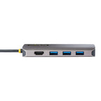 Startech.Com 0.3M USB-C Multiport Adapter, 100W, Usb(3), 4K Hdmi(1), Sd/Microsd, 3Yr