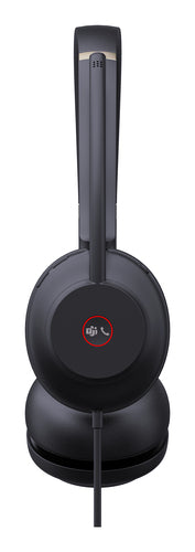 Yealink Wired (Uh37) Ms Stereo Headset,Noise Cancelling Mic,Leather,Usb-C, C To A Adaptor