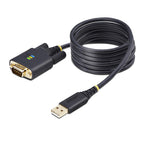 StarTech 6.6Ft (2M) USB To Serial Adapter Cable, Com Retention, Interchangeable Screws/Nut