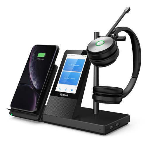 Yealink Dect Wireless (Wh66) Uc Dual Headset , 4" Touch Screen Base , Speakerphone